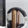Headphone Stand for Desk,Bright Stone Wood Headset Holder Bamboo & Aluminum Earphone Stand for All Headphones (Grey) view 4