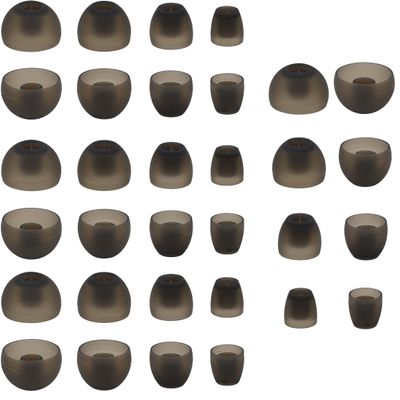 ALXCD Adapters Tips Compatible With Sennheiser Momentum In-Ear Earbud, XS/S/M/L 4 Sizes 16 Pairs Soft Silicone Replacement Tip, Gray