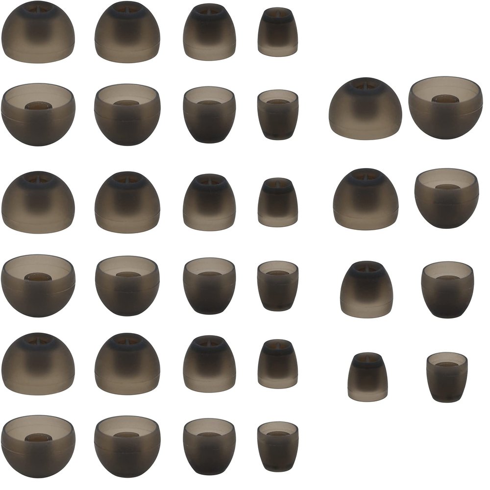 ALXCD Adapters Tips Compatible With Sennheiser Momentum In-Ear Earbud, XS/S/M/L 4 Sizes 16 Pairs Soft Silicone Replacement Tip, Gray
