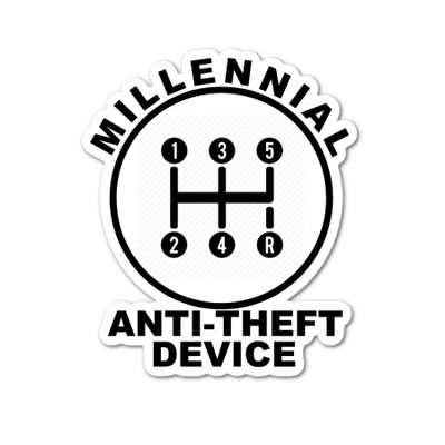 3" Millennial Stick Shift Endangered Species (Millennial Anti theft)