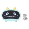 Bluetooth Speaker,Small Alarm Clock Radio for Bedrooms,Dual Alarm, LED Display,Cute Cat Ear Design Supports Memory and USB Sound Cards,FM Radio,Built in1000mHA Battery for Bedroom Office(Green) view 1