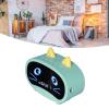 Bluetooth Speaker,Small Alarm Clock Radio for Bedrooms,Dual Alarm, LED Display,Cute Cat Ear Design Supports Memory and USB Sound Cards,FM Radio,Built in1000mHA Battery for Bedroom Office(Green) view 2