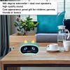 Bluetooth Speaker,Small Alarm Clock Radio for Bedrooms,Dual Alarm, LED Display,Cute Cat Ear Design Supports Memory and USB Sound Cards,FM Radio,Built in1000mHA Battery for Bedroom Office(Green) view 3