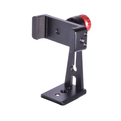 BGNing Mobile Phone Clip Desk Tripod 360 Rotate Knob Lock Clamp Vertical Bracket for Phone Tripod Holder Shock Mount (Red)
