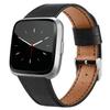 BOTNUW Leather Bands Compatible with Fitbit Versa 2 Bands & Versa Bands & Versa Lite Wristbands, Classic Fitbit Versa SE Replacement Leather Strap for Women Men view 2