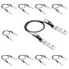 10Gtek 10G SFP+ DAC Cable - 10GBASE-CU Passive Direct Attach Copper Twinax SFP Cable for Cisco SFP-H10GB-CU0.3M, Meraki MA-CBL-TA-0.3M, Fortinet, Ubiquiti UniFi, D-Link, 0.3-Meter(1ft), 10-Pack view 1