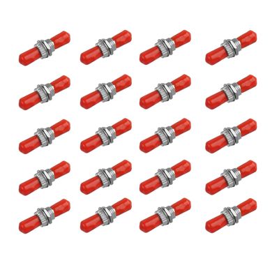 Duogalia 20 Pack Fiber Optic Coupler ST Barrel Connector ST to ST Bulkhead Fiber Coupler Simplex Singlemode & Multimode