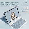 QYiiD Keyboard Case for 2021 New iPad mini 6 8.3 inch, Lightweight Smart Cover with Magnetically Detachable Keyboard for iPad mini 6th Gen 2021, Magnetic Smart Case with Pencil Holder, Blue view 2