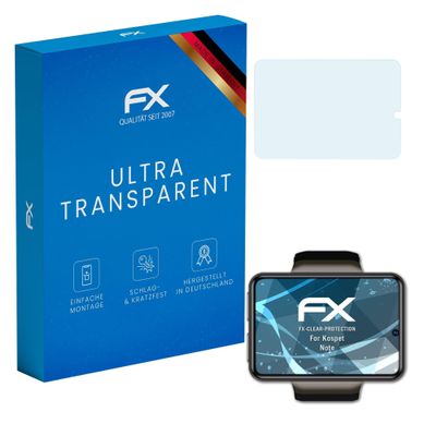 atFoliX Screen Protection Film compatible with Kospet Note Screen Protector, ultra-clear FX Protective Film (3X)