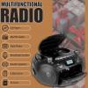 Retekess TR630 CD Cassette Player, Boombox CD Player AM FM Radio, Recording Transcription, USB, Micro SD, LCD Display, for Family view 2