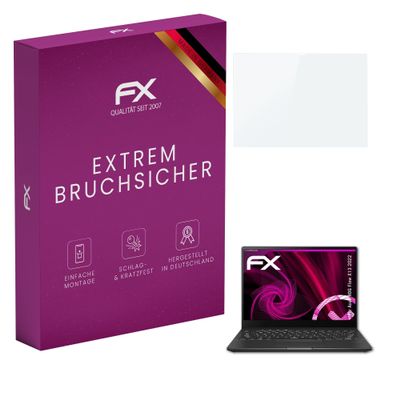 atFoliX Plastic Glass Protective Film compatible with Asus ROG Flow X13 2022, 9H Hybrid-Glass FX Screen Protector