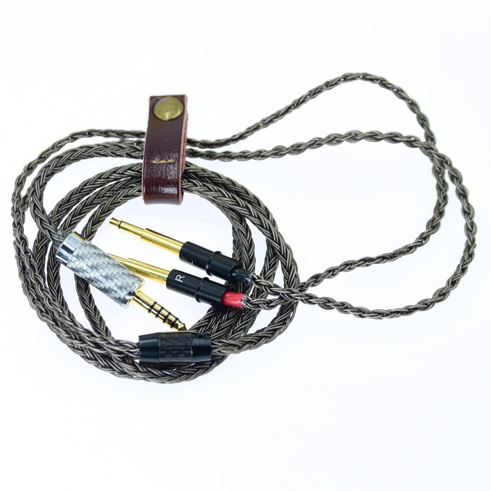 16cores 4.4 Balanced Headphones 4.4mm Audio Plug Upgrade Cable to Dual 2.5 ts for Antonio Noir Meze 99 Classics Focal Elear (10ft, Black)