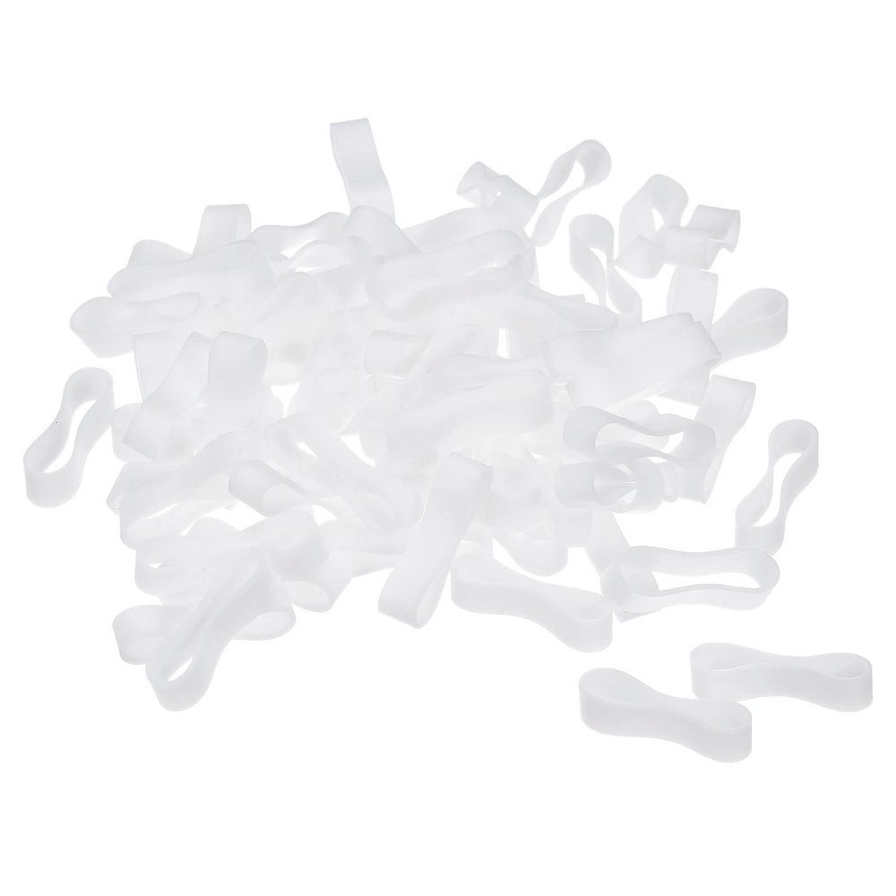 MECCANIXITY Silicone Rubber Bands Rings 200Pcs Non-slip 15mm Dia 0.7mm Thick 5mm Width for Wire Cord Cable Wrapping, Bundle