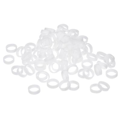MECCANIXITY Silicone Rubber Bands Rings 200pcs Non-Slip 10mm Dia 1mm Thick 3mm Width for Wire Cord Cable Wrapping, Bundle