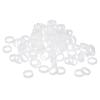 MECCANIXITY Silicone Rubber Bands Rings 200pcs Non-Slip 10mm Dia 1mm Thick 3mm Width for Wire Cord Cable Wrapping, Bundle view 1