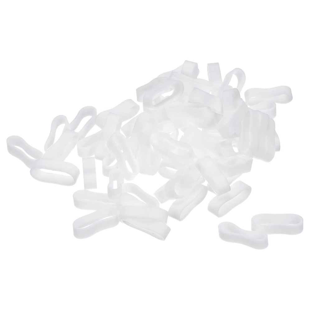 MECCANIXITY Silicone Rubber Bands Rings 100Pcs Non-slip 15mm Dia 1mm Thick 5mm Width for Wire Cord Cable Wrapping, Bundle