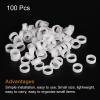 MECCANIXITY Silicone Rubber Bands Rings 100Pcs Non-Slip 12mm Dia 1mm Thick 5mm Width for Wire Cord Cable Wrapping, Bundle view 3
