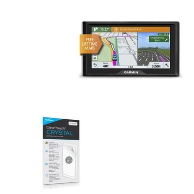 BoxWave Screen Protector Compatible with Garmin Drive 61 EX - ClearTouch Crystal (2-Pack), HD Film Skin - Shields from Scratches