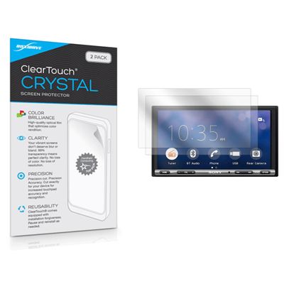 BoxWave Screen Protector Compatible with Sony XAV-AX150 - ClearTouch Crystal (2-Pack), HD Film Skin - Shields from Scratches