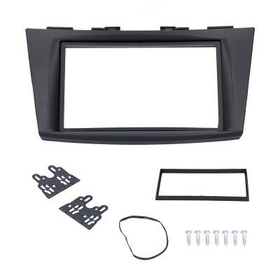 Double DIN Installation Dash Kit, Black ABS 2 Din Stereo Audio Fascia Panel Navigation Fascia Car Stereo Frame for Swift 2012