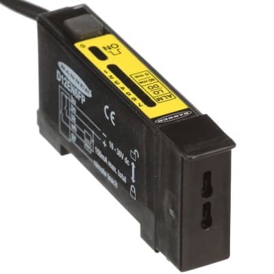 D12EN6FP, Fiber Optic Amplifier, R: Dep on F, 10-30Vdc, Output: SPST NPN, 2m Cable, 41959