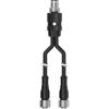 Banner Engineering Corporation CSRB-M1250M125.47M125.73, Splitter Cable, Str M12 M 5p to B1B2: Str M12 F 5p 0.47/0.73ft, Black, 83265 view 1