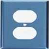 Leviton 84003 1-Gang Duplex Device Receptacle Wallplate, Standard Size, Device Mount, Stainless Steel (Pack of 4) view 2