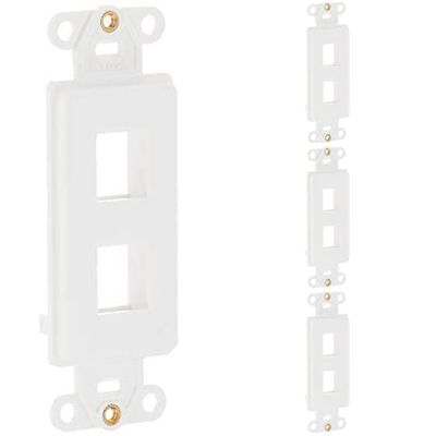 Leviton 41642-W QuickPort Decora Insert, 2-Port, White (Pack of 4)