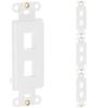 Leviton 41642-W QuickPort Decora Insert, 2-Port, White (Pack of 4) view 1
