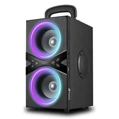YIER Bluetooth Speakers, Wireless TWS Portable Speaker with Lights,100dB Loud Subwoofer 80w(Peak) Stereo Sound, Bassup Technology, Long Playtime for Outdoor Party