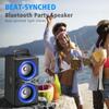 YIER Bluetooth Speakers, Wireless TWS Portable Speaker with Lights,100dB Loud Subwoofer 80w(Peak) Stereo Sound, Bassup Technology, Long Playtime for Outdoor Party view 4