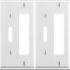 Leviton 80405-W 2-Gang 1-Toggle 1-Decora/GFCI Device Combination Wallplate, Standard Size, Thermoset, Device Mount, White (Pack of 2) view 1