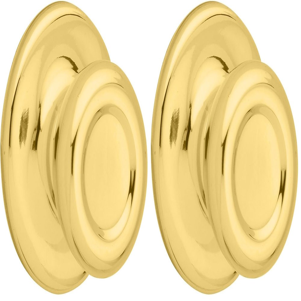 Kwikset 200M 3 CP 7/8RFL RCS 92001-519 Mobile Home Hall and Closet Door Knob in Polished Brass (Pack of 2)