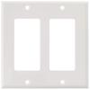Leviton 80409-NW 2-Gang Decora/GFCI Device Decora Wallplate, Standard Size, White (Pack of 2) view 2