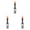 Grip Tight Tools Professional Orange Plus Paint Brush with Soft Grip, 1.5-Inch (Black/White) (Pack of 3) view 1