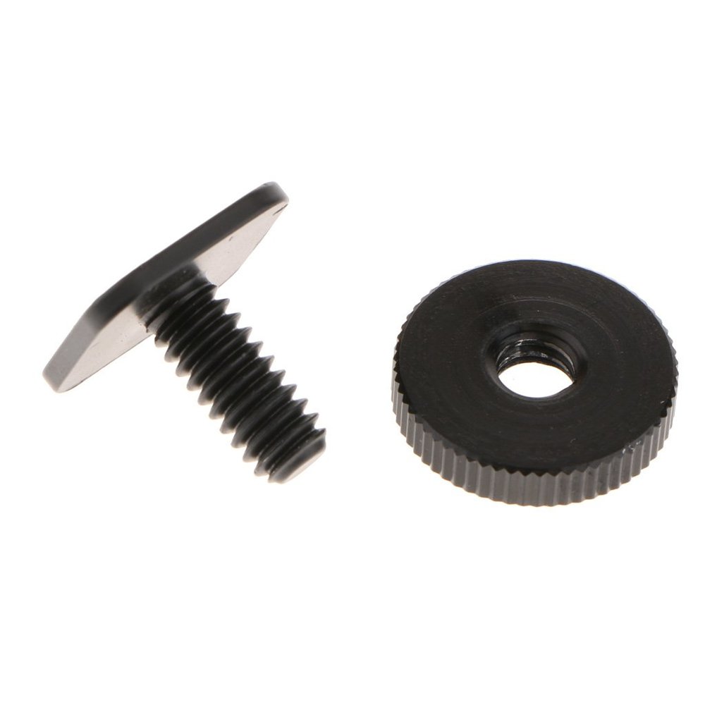 Adjuster Screw Parts Metal 1/4''-20 Tripod Mount Screw to Flash Camera Hot Cold Shoe Adapter with 1/4 inch Adjusted Nut - Black