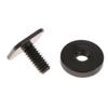 Adjuster Screw Parts Metal 1/4''-20 Tripod Mount Screw to Flash Camera Hot Cold Shoe Adapter with 1/4 inch Adjusted Nut - Black view 1