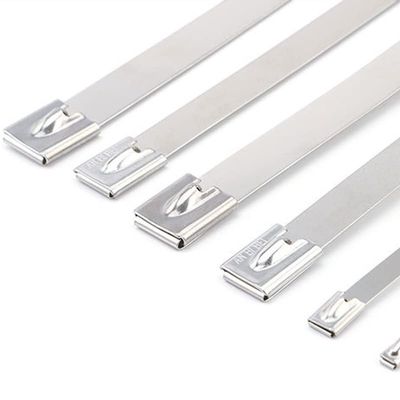 100 Pcs(11 inches) Metal Cable Zip Ties 304 Stainless Steel Tie Multi-purpose Heavy Duty Self-locking Cable Ties,Suitable for Exhaust Wrapping, Fence, Outdoor and Canopy Etc (300mm x 12mm x 0.25mm)