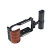 BGNiing ZV-E10 Camera Cage Rig Wood Handle Grip for Tripod Quick Release Plate Mount Video Extension Kit (Cage Side Handle) view 4