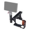 BGNiing ZV-E10 Camera Cage Rig Wood Handle Grip for Tripod Quick Release Plate Mount Video Extension Kit (Cage Dual Handles) view 2