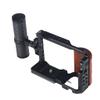 FEICHAO Camera Cage Wooden Handle with Quick Release Kit Compatible with Sony ZV-E10 Camera (Kit B) view 3