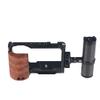 FEICHAO Camera Cage Wooden Handle with Quick Release Kit Compatible with Sony ZV-E10 Camera (Kit B) view 4