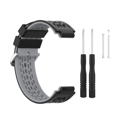 Gheper Soft Silicone Dichromatic Watchband Compatible with Garmin Forerunner 220/230/235/620/630/735XT/Approach S20/S5/S6 Smart Watch Replacement Strap