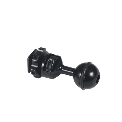 FEICHAO 1 Inch Ball Mount Head Adjustable Adapter with Cold Shoe Base for Underwater Camera Case Video Flash (Kit B)