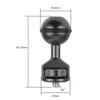 FEICHAO 1 Inch Ball Mount Head Adjustable Adapter with Cold Shoe Base for Underwater Camera Case Video Flash (Kit B) view 3