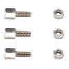 10Sets 5+7mm Header Plate Bracket Stud Bolt & Nut Nuts Screw D-Sub VGA DB9 DB15 DB25 RS232 COM Serial view 1