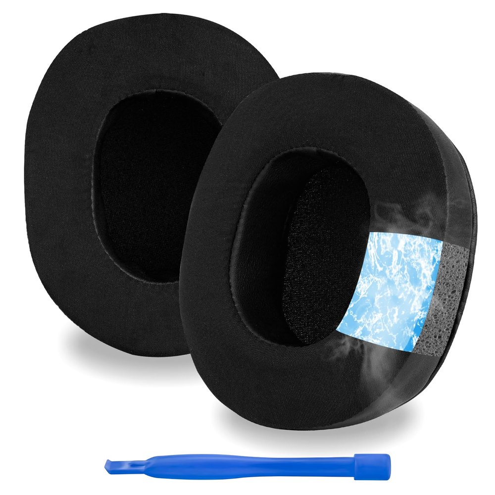 Linkidea Replacement Ear Pads Compatible with Audio-Technica ATH M50X/ M40X, HyperX Cloud/Alpha, SteelSeries Arctis 7, Sony7506, Turtle Beach Stealth 600 Headphones (Cooling-Gel/Black)