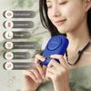AOCOOLFAN Portable Neck Fan, Mini Small Personal Handheld Fan USB Rechargeable 3 Speed for Girls Boys Woman Eyelash Travel Home Office Outdoor (navy blue) view 2