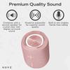 KOVE Mini Commuter 2 Portable Speaker - Pink Bluetooth Speakers, Wireless with HD Louder Volume, Deep Bass Subwoofer, Microphone, IPX7 Water Resistant - Perfect Boom Box for Home, Outdoor or Travel view 3