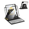 AnMengXinLing Keyboard Case for iPad 9th/8th /7th Generation, Rotating Case for iPad 10.2 2021/2020/2019 with Keyboard, Detachable Round Keys Clear Cover with Pencil Holder, Black view 1